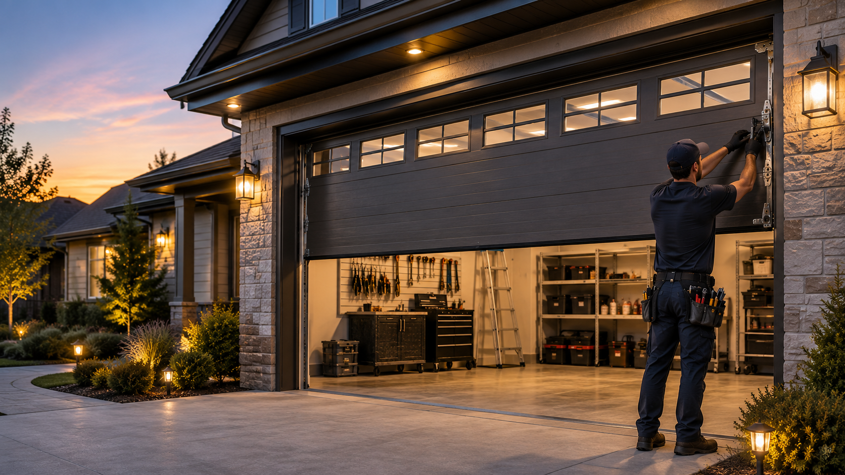 Professional garage door installation in League City Texas